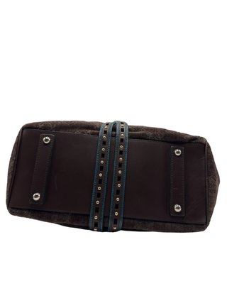 Bolso Loewe Anagram Terciopelo Marrón/Azul