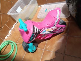 Moto Juguete PicWicToys Motocross Azul/Rosa