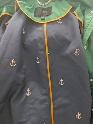 Chubasquero J. Crew Verde Esmeralda
