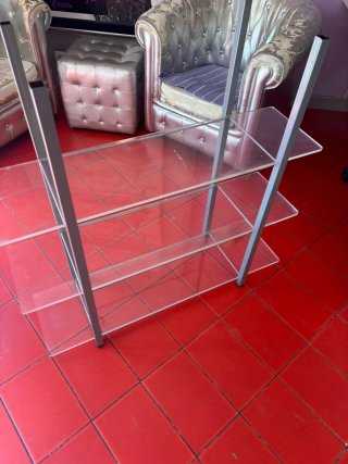 2 Estanterías Aluminio y Metacrilato
