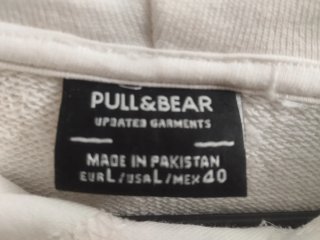Sudadera Pull&Bear Blanca Talla L