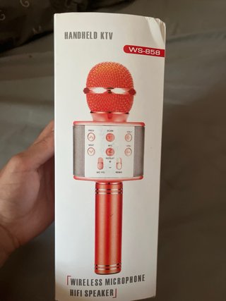Micrófono Karaoke WS-858 Rosa