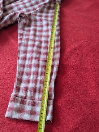 Camisa cuadros Bershka roja y blanca XS