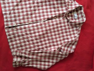Camisa cuadros Bershka roja y blanca XS