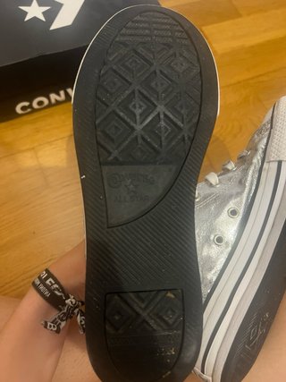 Zapatillas Converse Plateadas