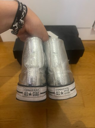 Zapatillas Converse Plateadas