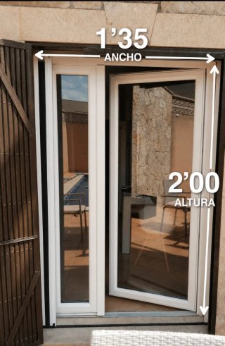 Puertas dobles de PVC Doble Acristalamiento