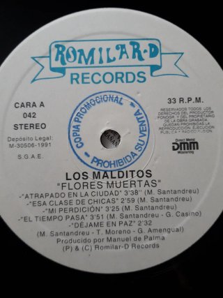 Vinilo Los Malditos Flores Muertas Punk Rock