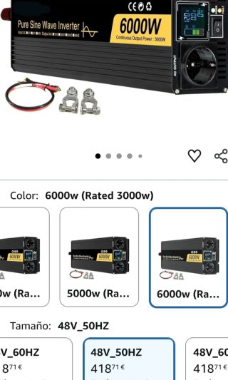 Inversor 6000W Onda Pura