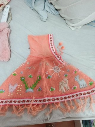 Poncho infantil tejido