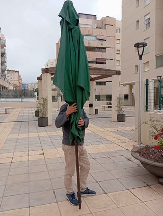 Parasol grande verde