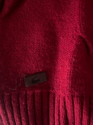 Jersey Lacoste Rojo Cable Knit