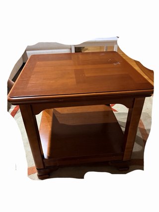 Mesa auxiliar madera maciza cerezo