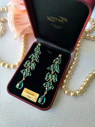 Pendientes esmeralda laboratorio