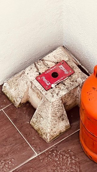Soporte sombrilla hormigon