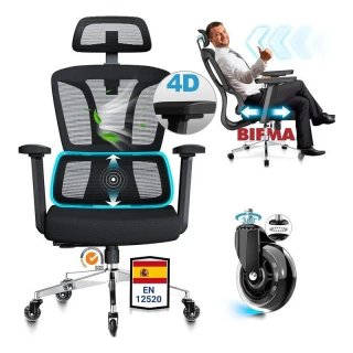 Silla oficina ergonómica ReliefBack Pro negra NUEV