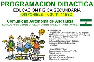 PROGRAMACION EDUCACION FISICA SECUNDARIA (AND)