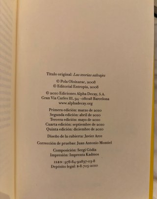 Libro Las Teorías Salvajes