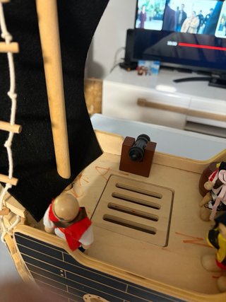 Barco Pirata Madera Juguete Figuras
