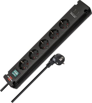 Brennenstuhl Bremounta regleta 5 enchufes USB