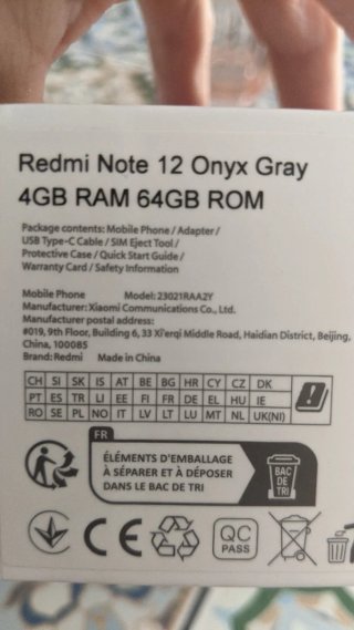 Xiaomi Redmi note 12