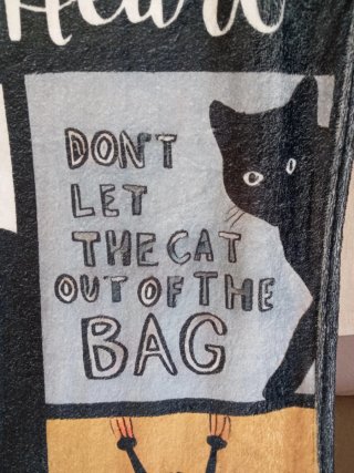 Manta de sofá con gatos y frases