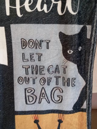 Manta de sofá con gatos y frases