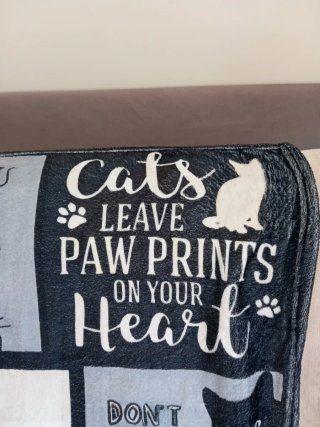 Manta de sofá con gatos y frases