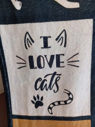 Manta de sofá con gatos y frases