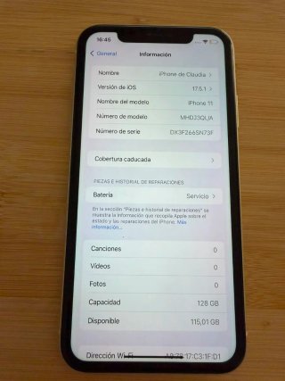 Iphone 11 blanco 128 gb