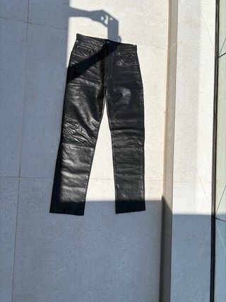 Pantalón de cuero de vaca auténtico Bamboo Talla M