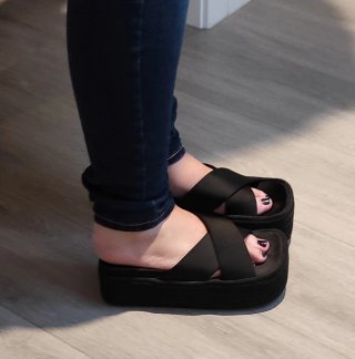 Sandalias Zara Home Negras Plataforma