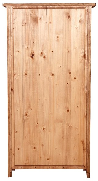 Vetrina Country in legno massello di tiglio con fi
