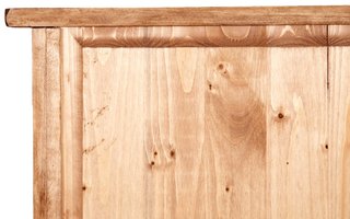 Vetrina Country in legno massello di tiglio con fi