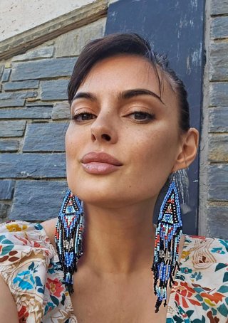 Pendientes largos estilo boho