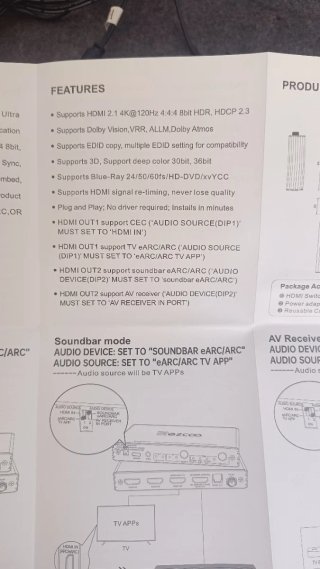 Rezcoo HDMI 2.1 4K 120Hz Extractor