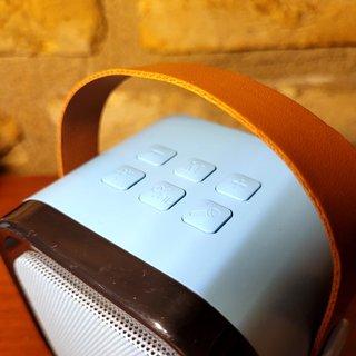 Nuevo! Mini Altavoz Karaoke con 2 micrófonos Azul