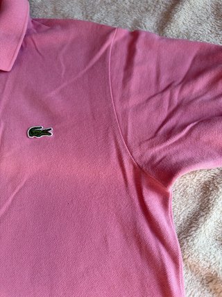 Polo Lacoste Rosa Vintage Classic Fit 100% Algodón