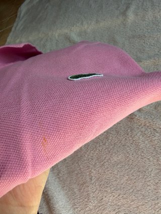 Polo Lacoste Rosa Vintage Classic Fit 100% Algodón