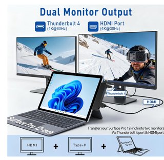 Hub 7 in 1 per Surface Pro 12 con HDMI 4K