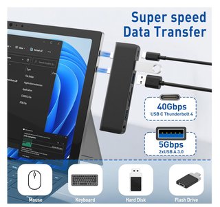 Hub 7 in 1 per Surface Pro 12 con HDMI 4K
