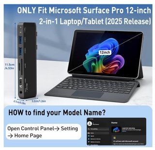 Hub 7 in 1 per Surface Pro 12 con HDMI 4K