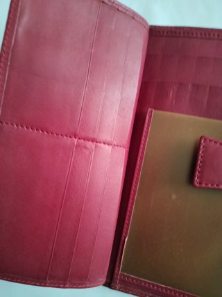 Cartera vintage Piel y Tejido Combinado