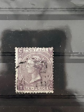 Sello six pence reina Victoria