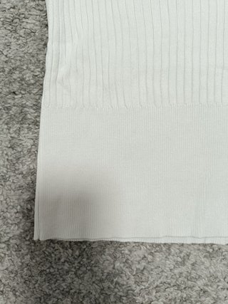 Jersey blanco cuello alto Zara