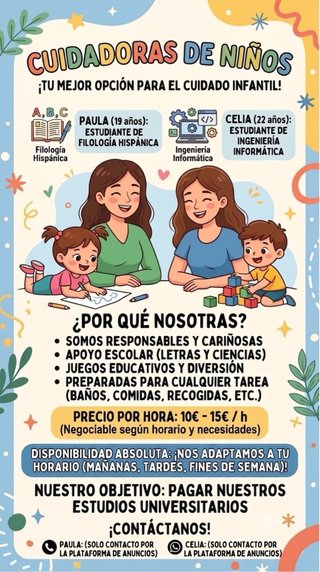 CUIDADORAS DE NIÑOS DE TODAS LAS EDADES