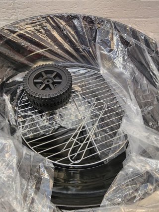 Barbacoa Portátil Negra con Ruedas