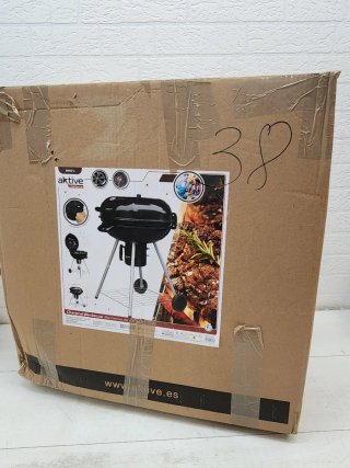 Barbacoa Portátil Negra con Ruedas