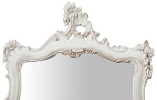 Specchiera da parete in legno finitura bianco anti