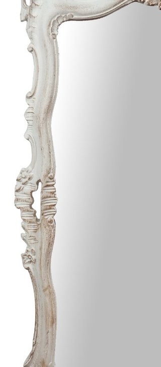 Specchiera da parete in legno finitura bianco anti